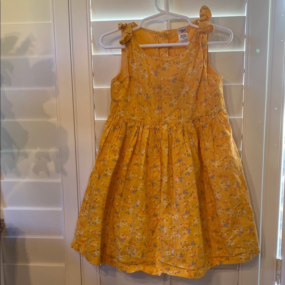 4T Floral Yellow Dress